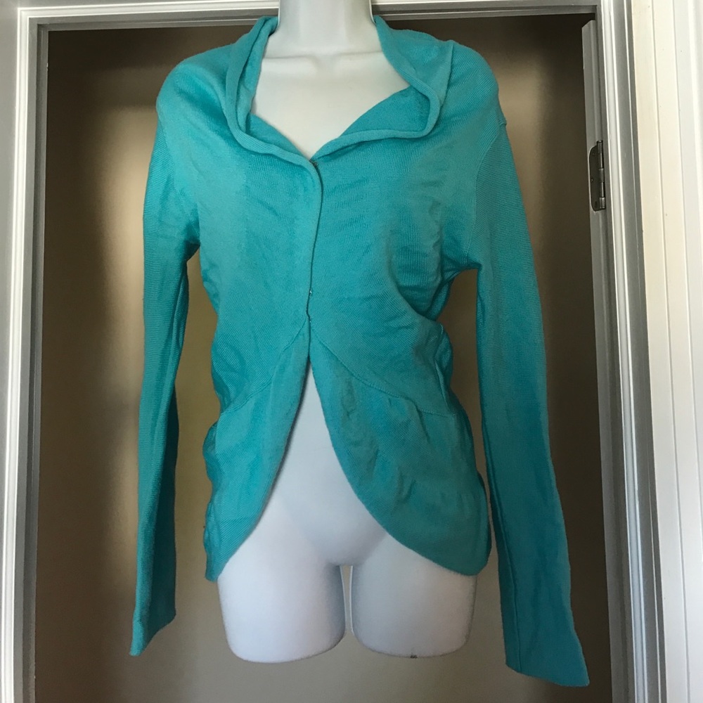 Issey Miyake turquoise sweater Japanese Size 3