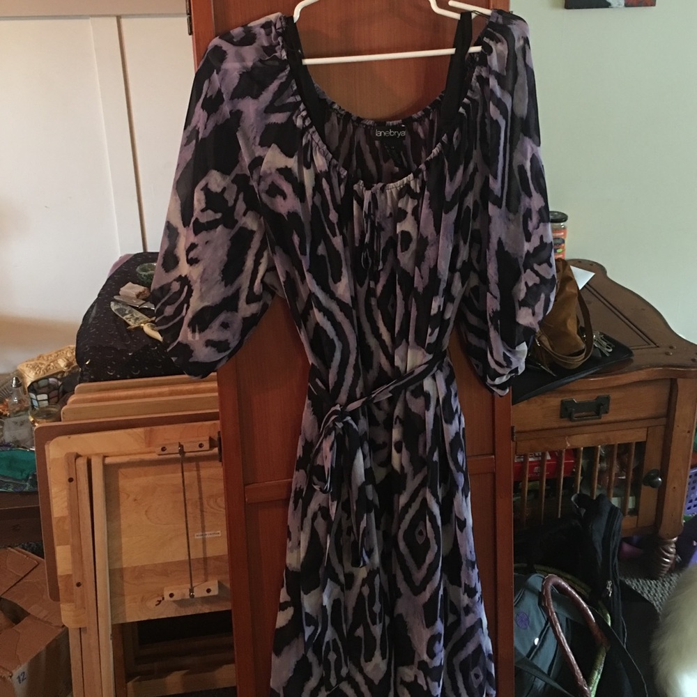 Purple, black, and white Lane Bryant dress