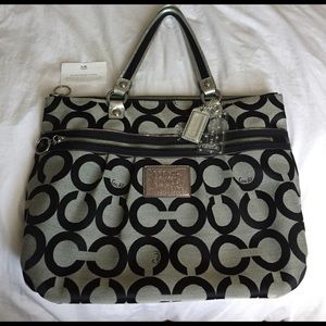 Coach Signature Poppy Collection tote