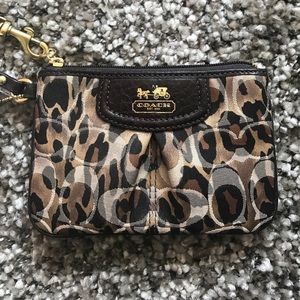 COACH leopard wristlet *brand new*