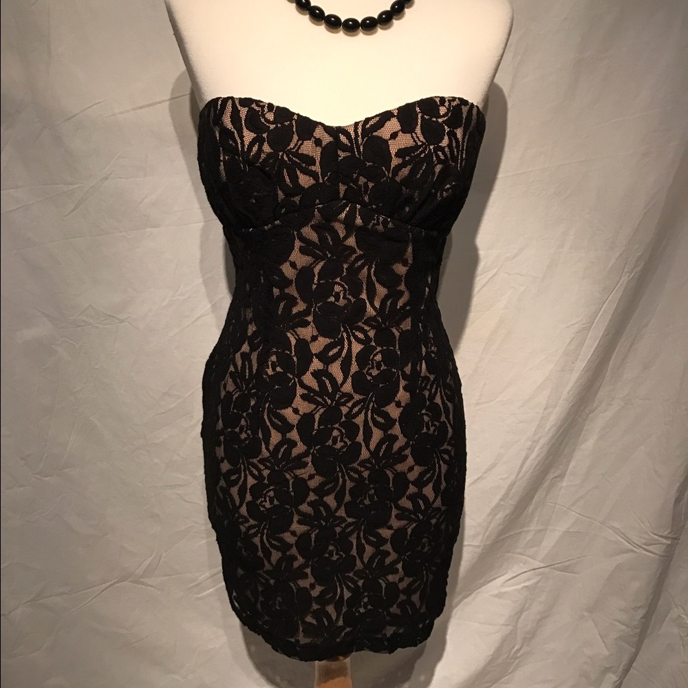 Lace Strapless Dress