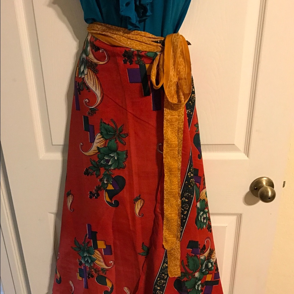 Reversible silky skirt/dress