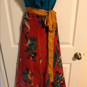 Reversible silky skirt/dress