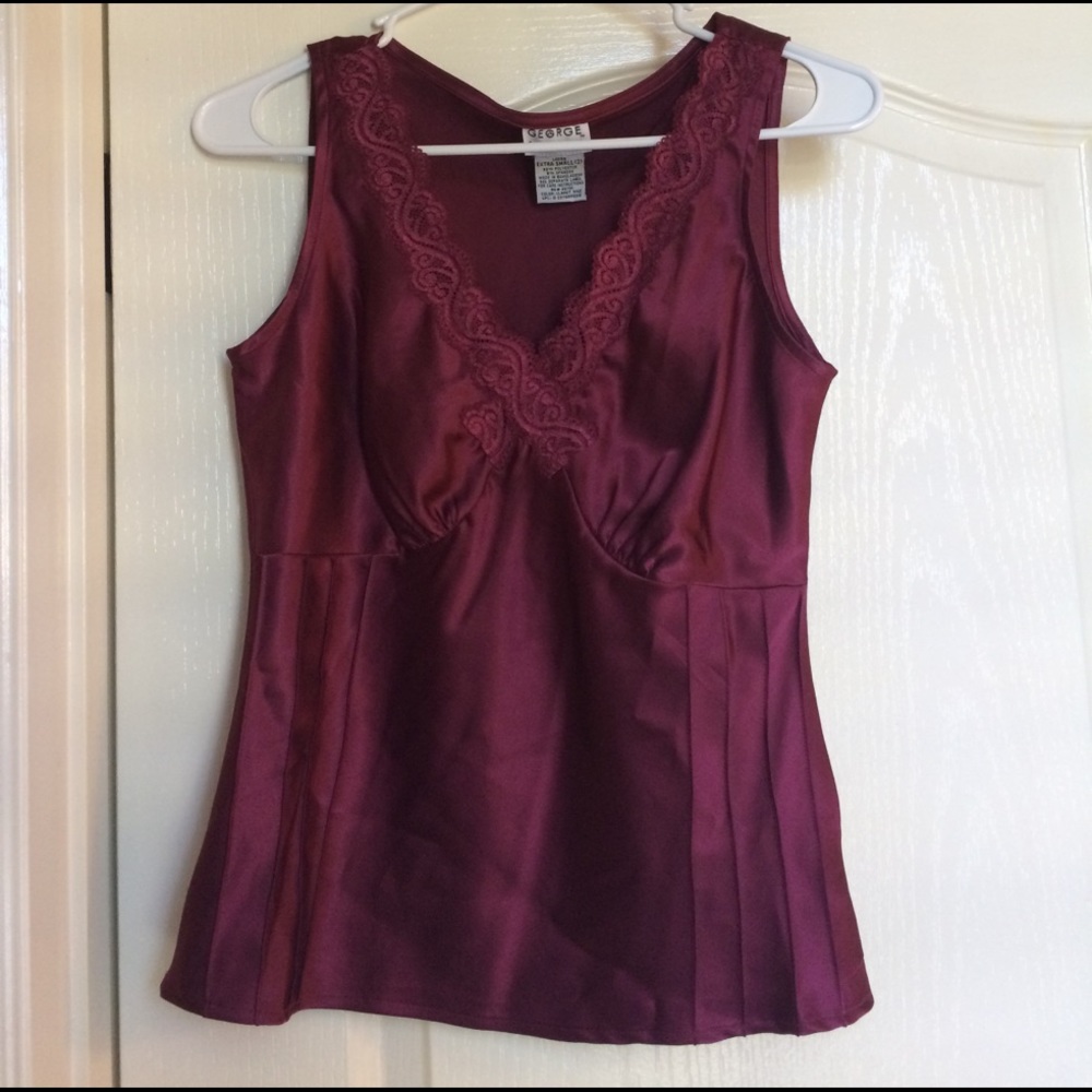 George stretch, purple, silky, xs shirt