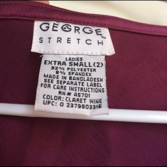 George stretch, purple, silky, xs shirt - Picture 3 of 3