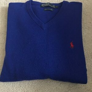 Blue wool sweater