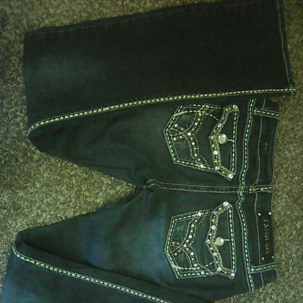 LA Idol USA Rhinestone Jeans