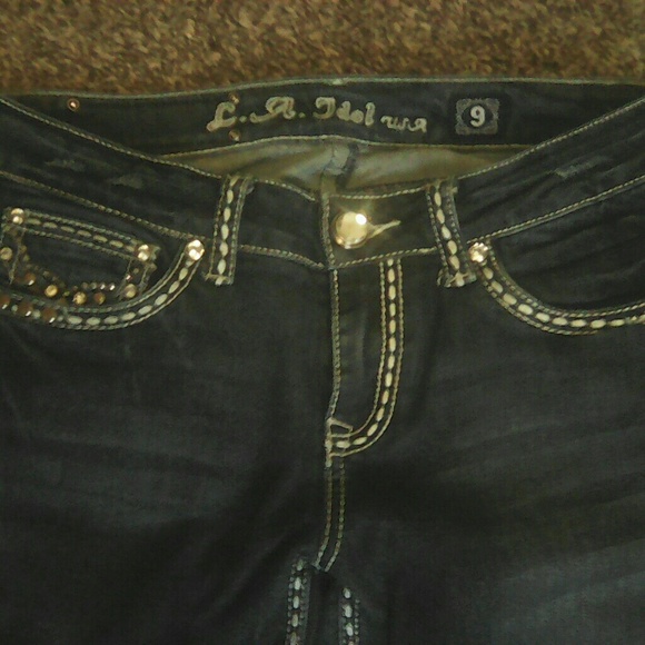 LA Idol USA Rhinestone Jeans - Picture 2 of 4