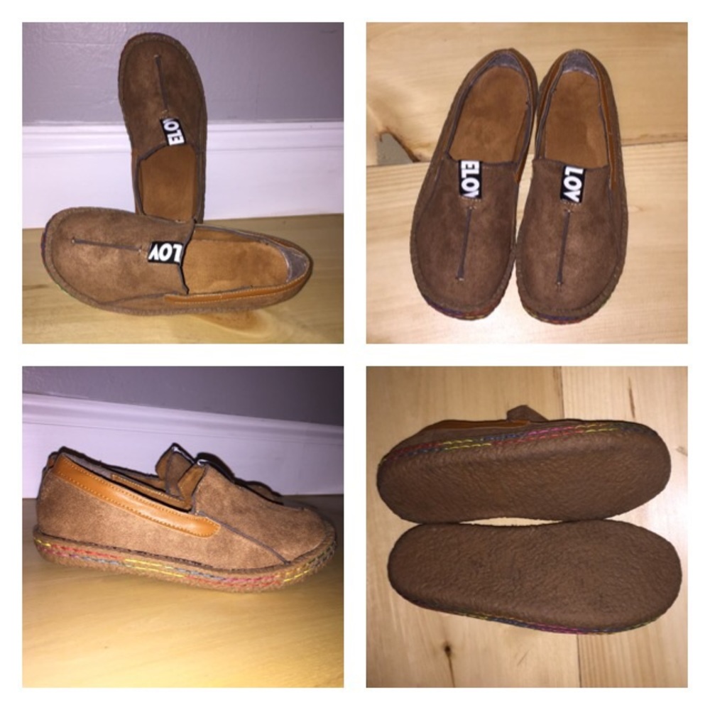 Slip on sued shoes size 7