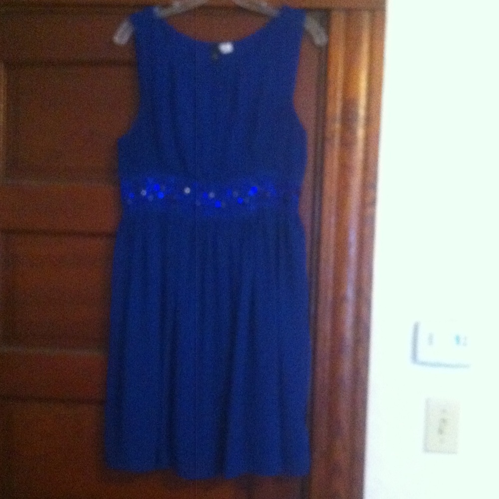 Bright rich blue dress