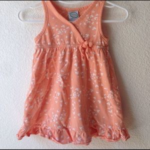 Peach butterfly spring dress