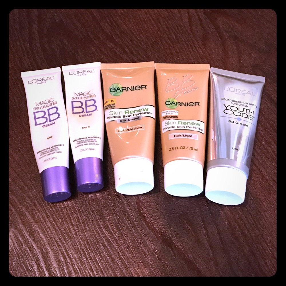☀️5 BB creams -light/medium . ☀️ L'Oréal Garnier