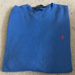 Sky blue v-neck sweater