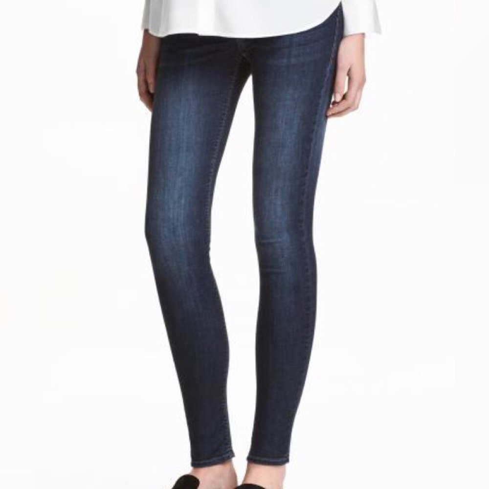 H&M MAMA Super Skinny Jeans - Dark Denim Blue