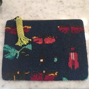 Anthropologie Beaded Clutched