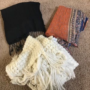 3 scarves for $25 or 1 for the price of $6