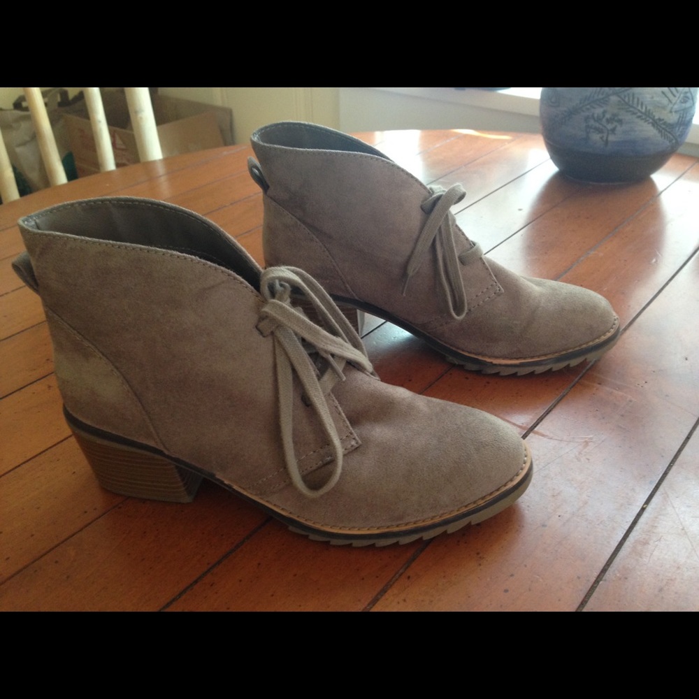 Taupe ankle boots