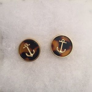 Tortoise anchor earrings