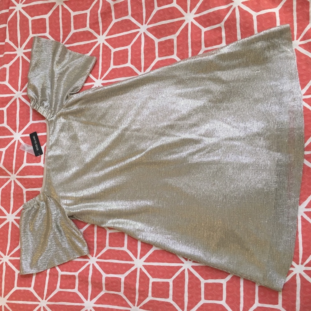 River Island Metallic Gold Dress