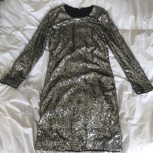 Gold sequin dress