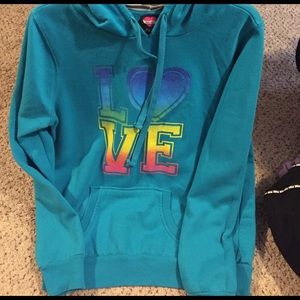 Blue "love" hoodie