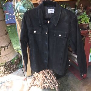 Little Yellowstone Vibe Rustic Black suede Jacket vintage