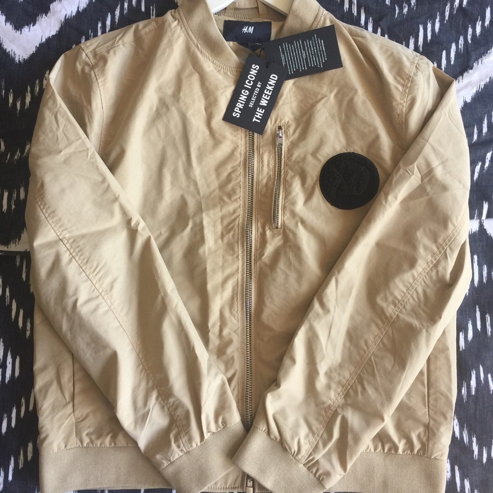 H&M X The Weeknd Tan Bomber Jacket