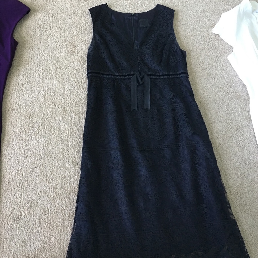 Anna Sui black lace dress