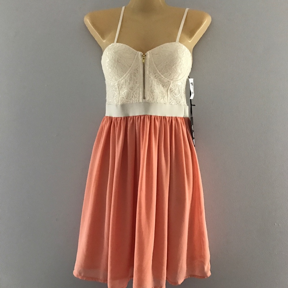 Cream and Pink Dress