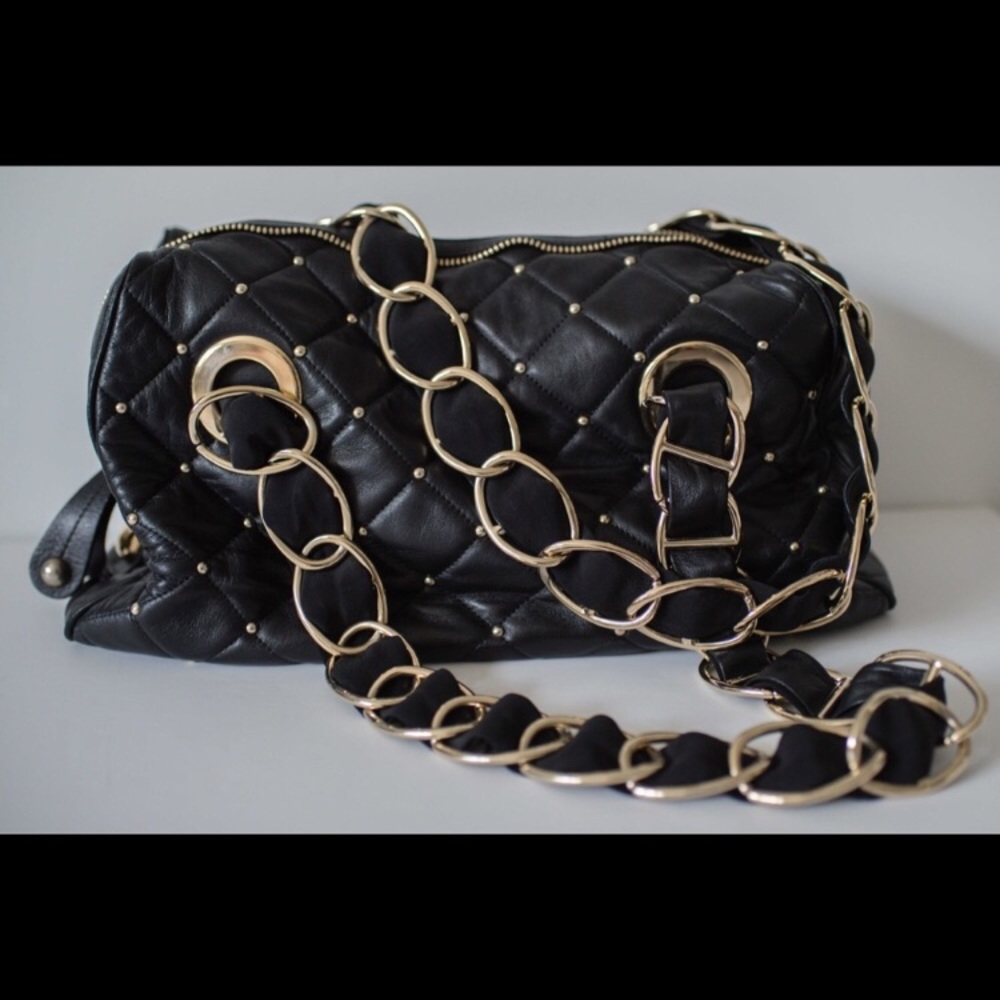 Moschino black leather bag