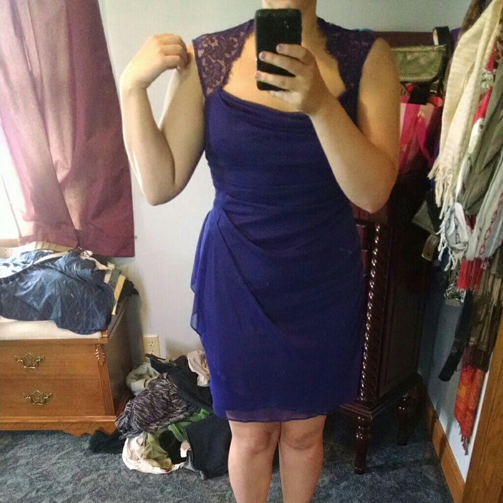 Deep blue dress