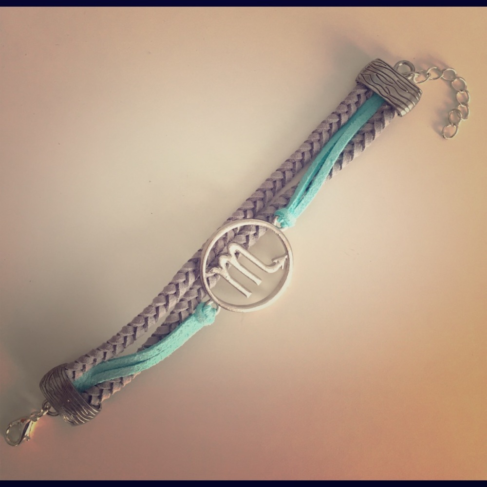 Scorpio bracelet, tiffany blue