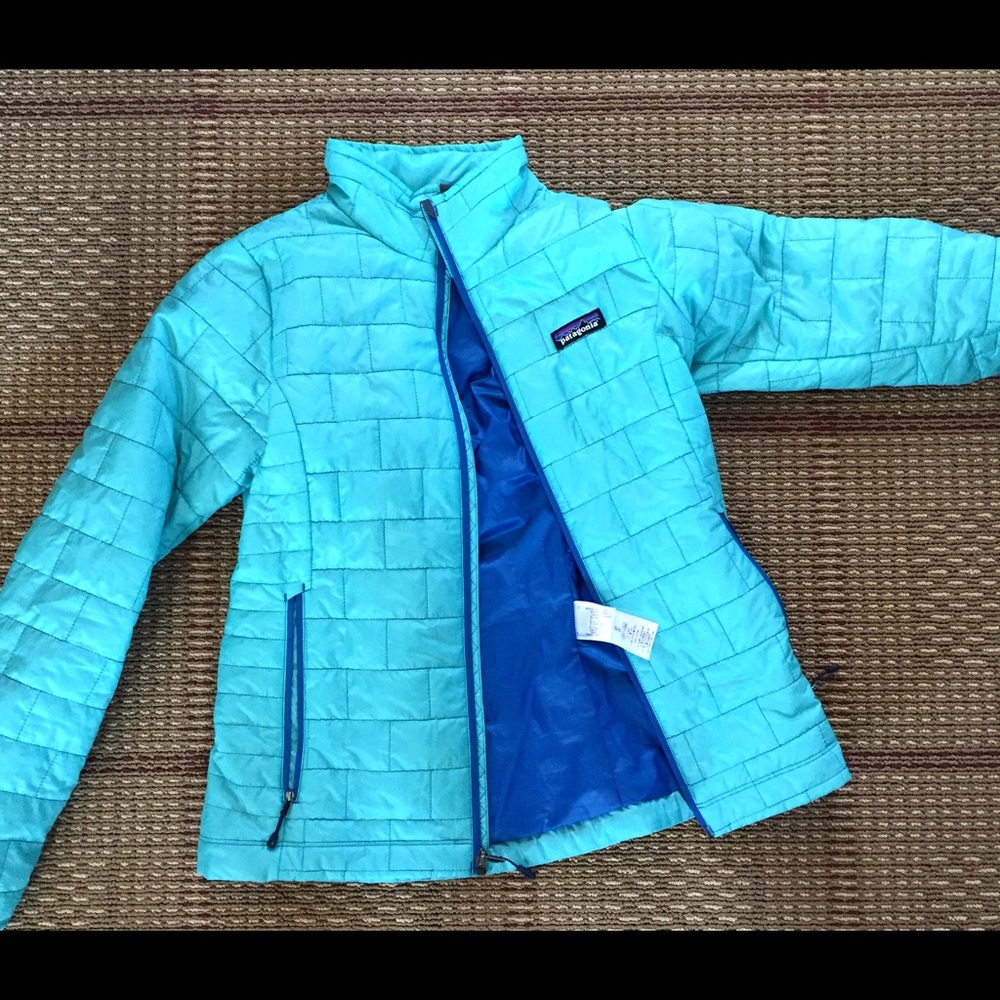 Patagonia Nano Puff jacket in ice blue