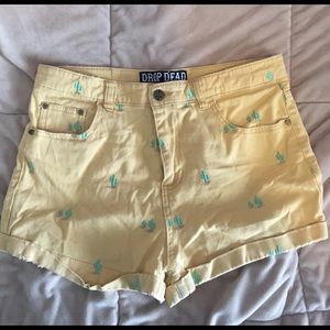 drop dead cactus shorts