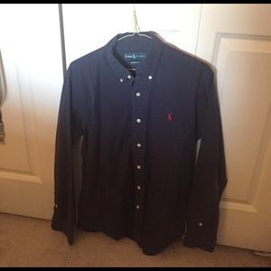 Men's medium navy Ralph Lauren button down