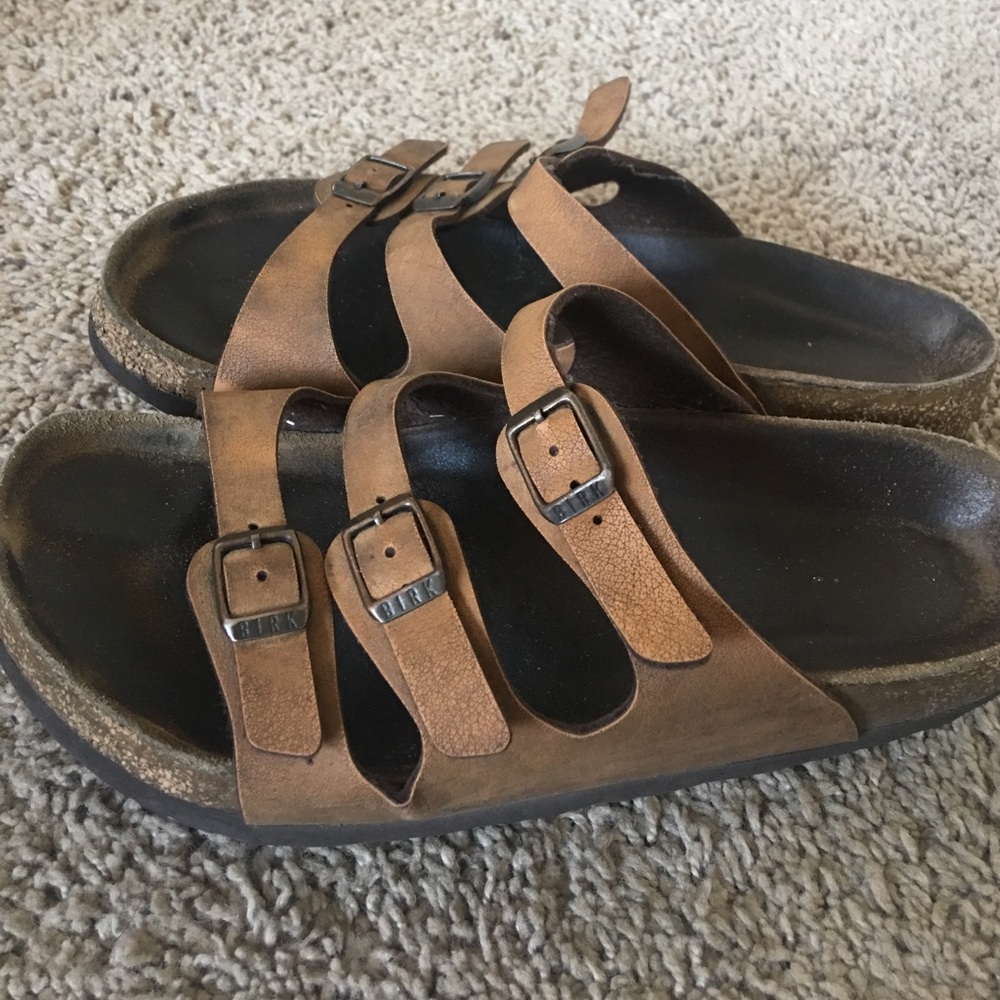 🌞BIRKENSTOCK Florida 3-strap in camel 7 (UK 37)