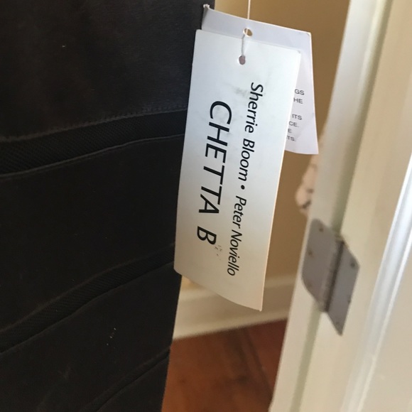 NWT Chetta B black silk cocktail dress size 2 - Picture 2 of 4