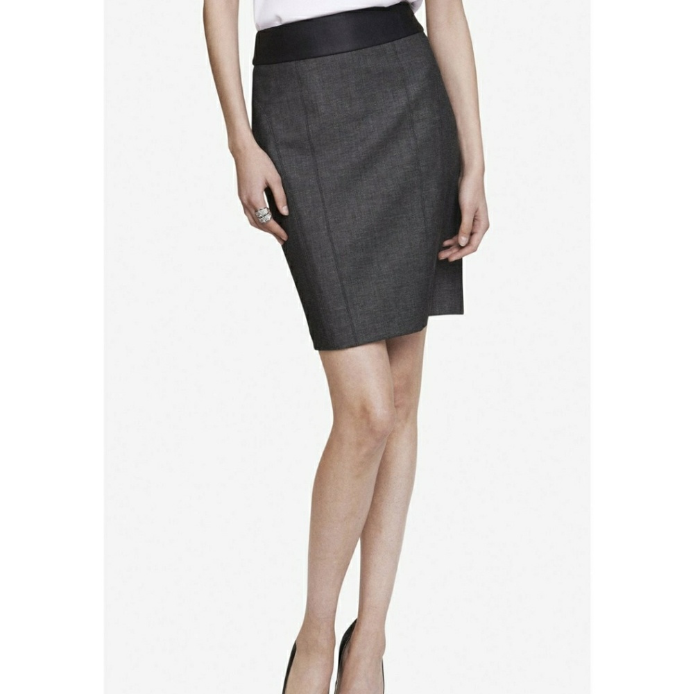 Express mid-high waisted Gray Pencil Skirt