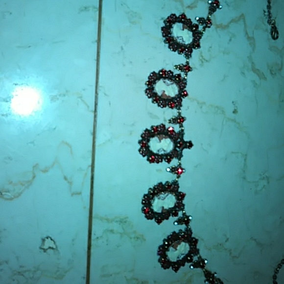 Victorian cameo necklace with rubies - Picture 3 of 3