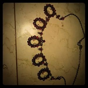 Victorian cameo necklace with rubies