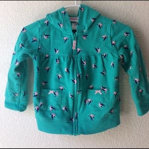 Teal bird hoodie