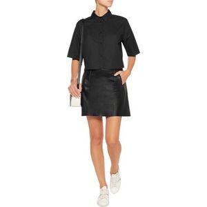 VINCE Paneled Leather Mini Skirt BNWT