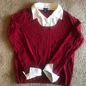 XL layered look sweater