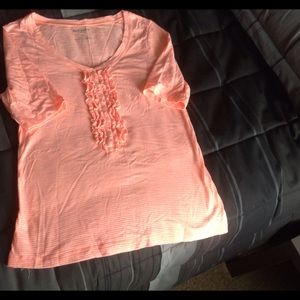 Bright orange and white stripe Old Navy shirt