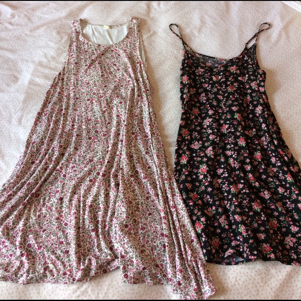 Two floral dresses