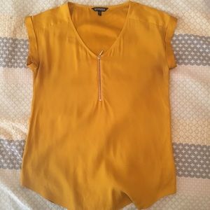 Express Medium Mustard Yellow Blouse