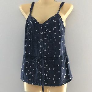 Blue and White Polka Dot Tank Top!