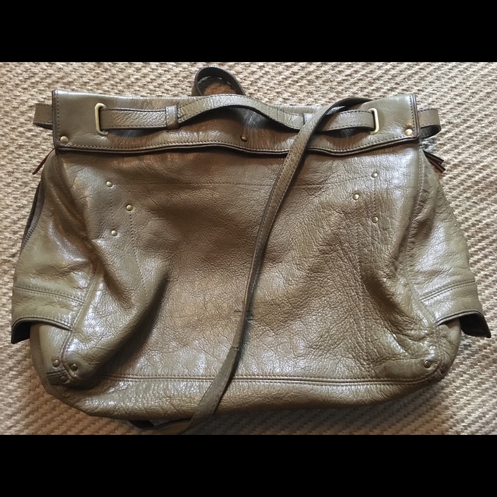 Jerome Dreyfuss pebbled leather "Carlos" satchel