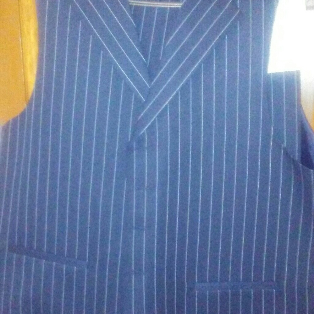 NWT, Blue 3 piece Pinstripe Suit.