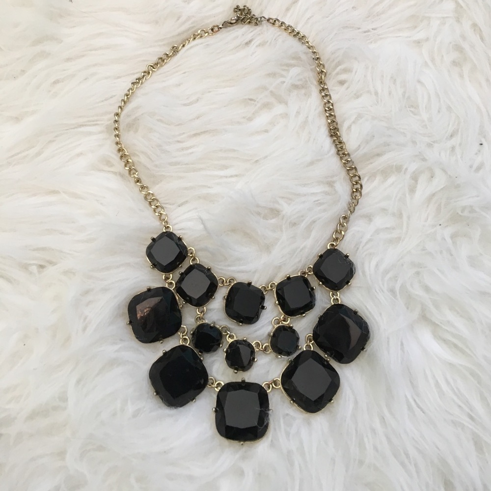 Black statement necklace